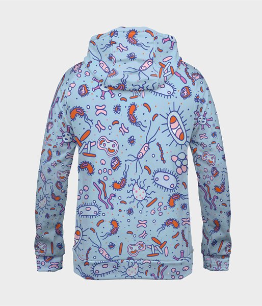 Bakterie - bluza męska fullprint z kapturem-2