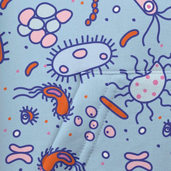 Bakterie - bluza męska fullprint z kapturem-3