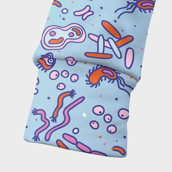 Bakterie - bluza męska fullprint z kapturem-4