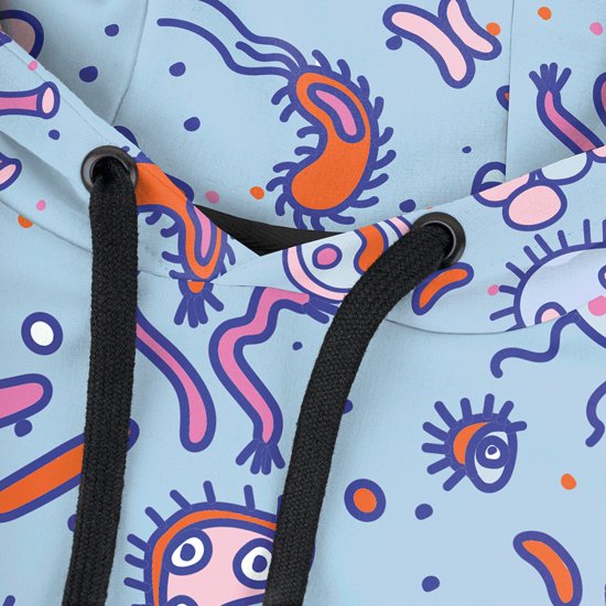 Bakterie - bluza męska fullprint z kapturem-5