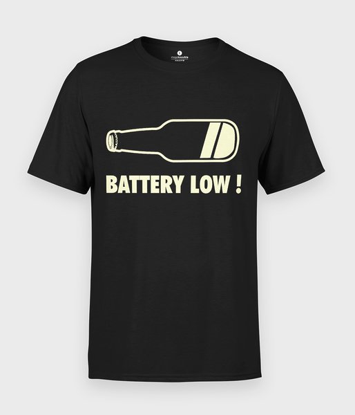 Battery low  - koszulka męska