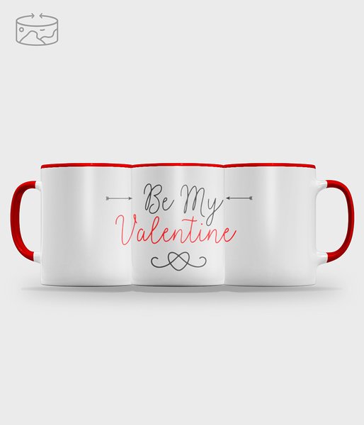 Be my Valentine 2 - kubek kolorowy (panorama)-2