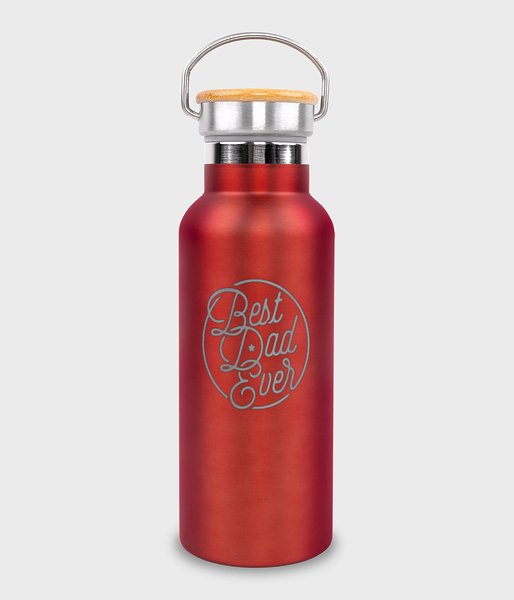 Best dad ever Czerwone - termos ze stali nierdzewnej