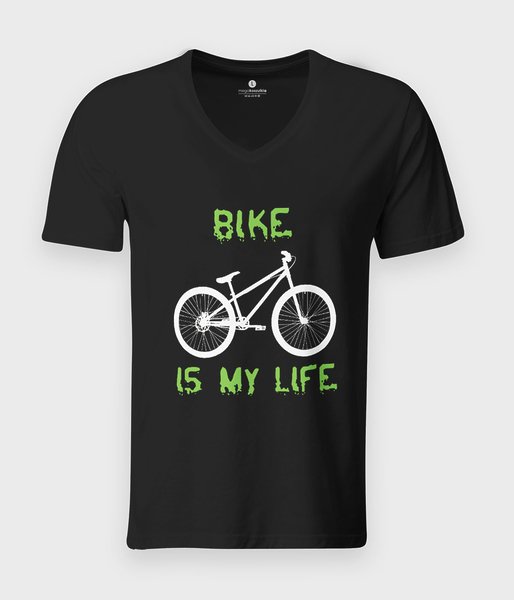 Bike is my life - koszulka męska v-neck