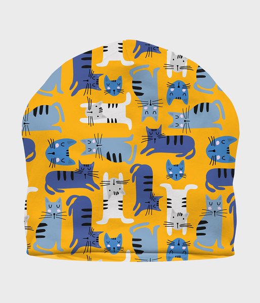 Blue Cats - czapka fullprint