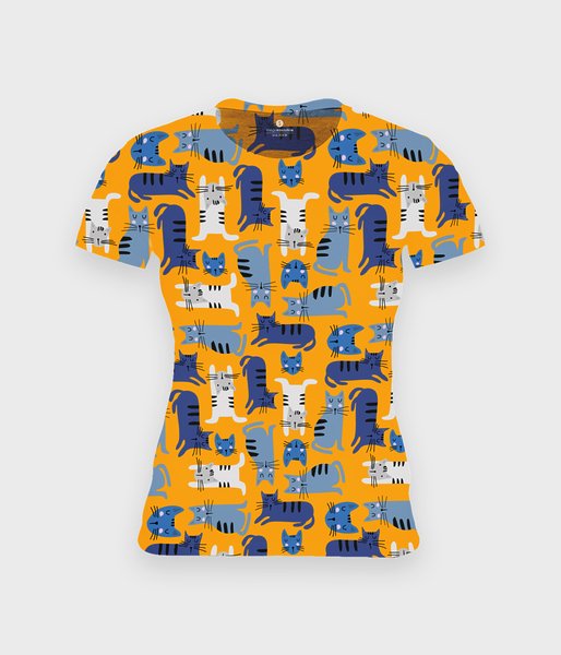 Blue Cats - koszulka damska fullprint