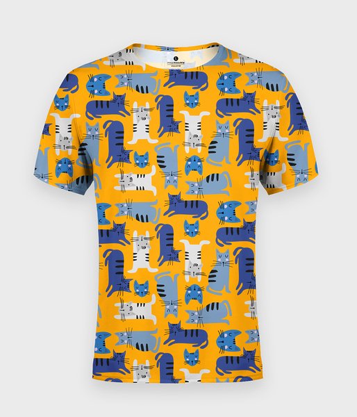 Blue Cats - koszulka męska fullprint