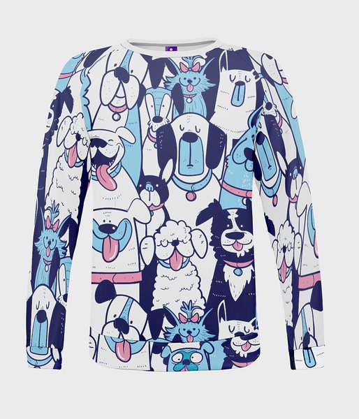 Blue Dogs - bluza damska fullprint