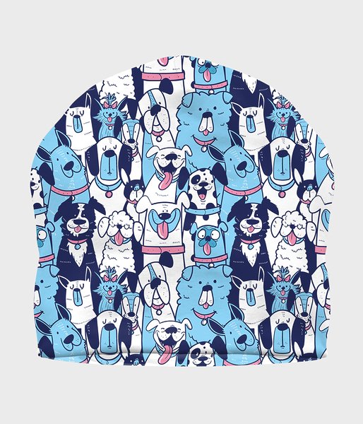 Blue Dogs - czapka zimowa fullprint