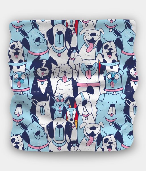 Blue Dogs  - komin zimowy fullprint