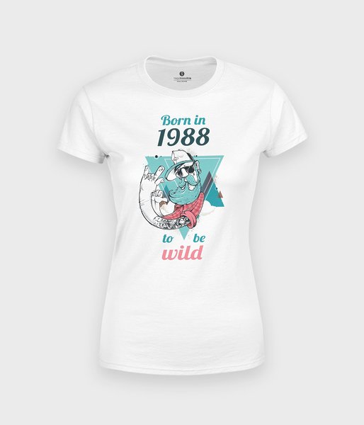 Born to be wild + rok urodzenia - koszulka damska