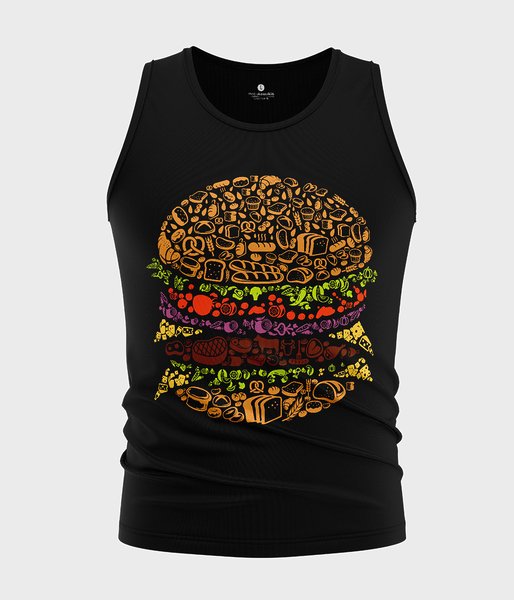 Burger - koszulka męska bez rękawów