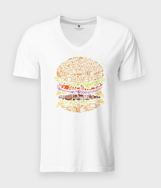 Burger - koszulka męska v-neck