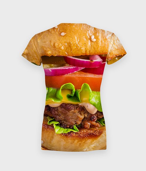 Burger z bliska - koszulka damska fullprint-2