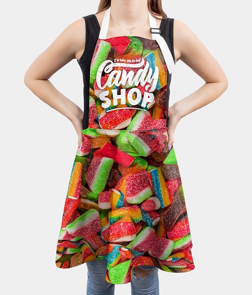 Candy shop - fartuch damski fullprint