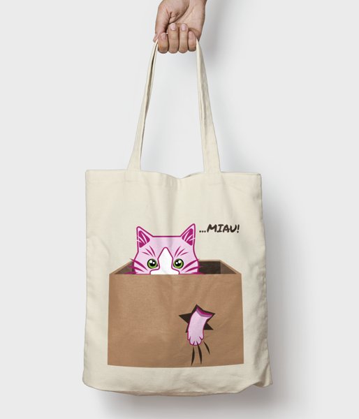 Cat Miau bag - torba bawełniana