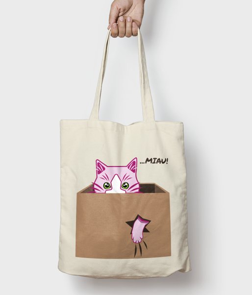 Cat Miau bag - torba bawełniana