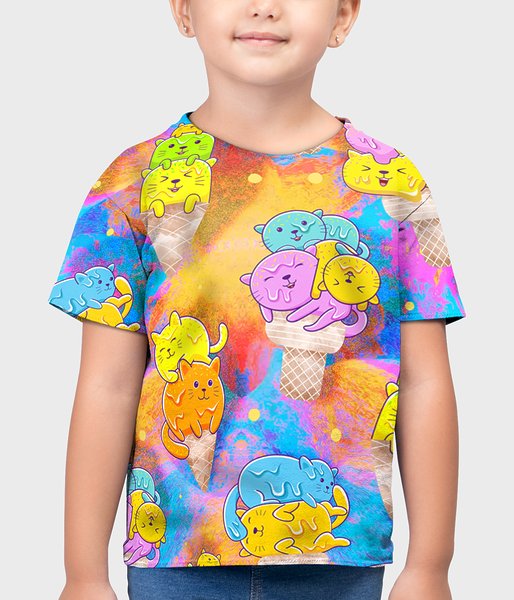 Cat-scream - koszulka dziecięca fullprint