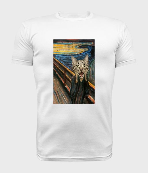 Cat Scream Paint - koszulka męska premium