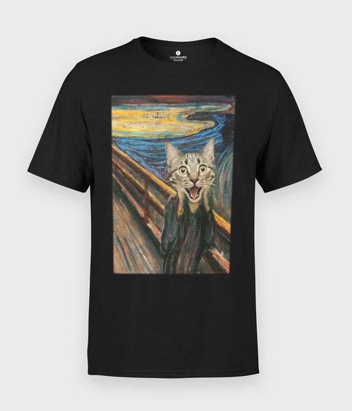 Cat scream painting - koszulka męska standard plus
