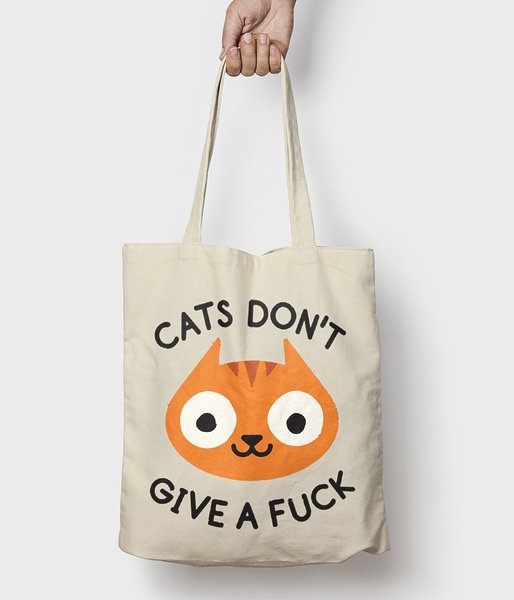 Cats dont give a fuck - torba bawełniana