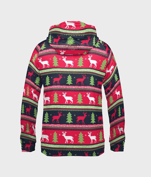Christmas sweater  - bluza damska fullprint z kapturem-2