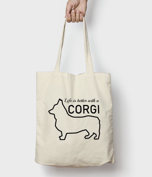 Corgi bag - torba bawełniana
