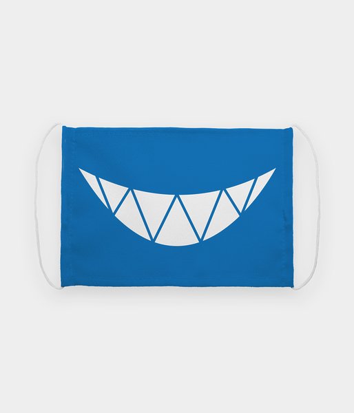 Creepy smile niebieska - maska na twarz fullprint