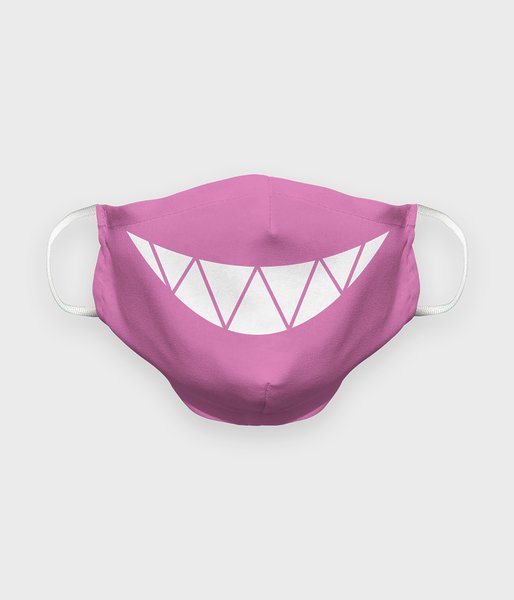 Creepy smile różowa - maska na twarz premium