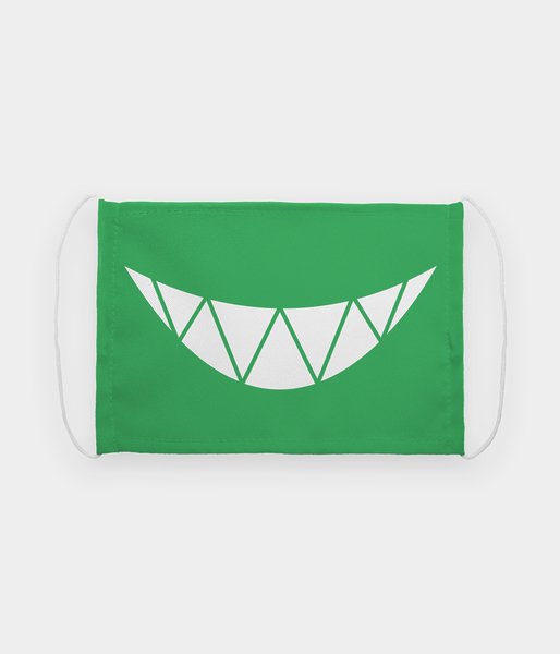 Creepy smile zielona - maska na twarz fullprint