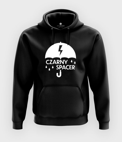 Czarny Spacer  - bluza z kapturem