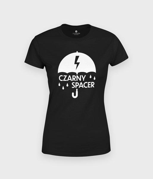Czarny Spacer - koszulka damska