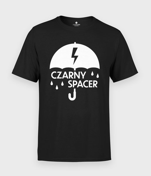 Czarny Spacer - koszulka męska