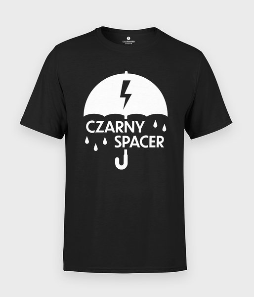 Czarny Spacer - koszulka męska
