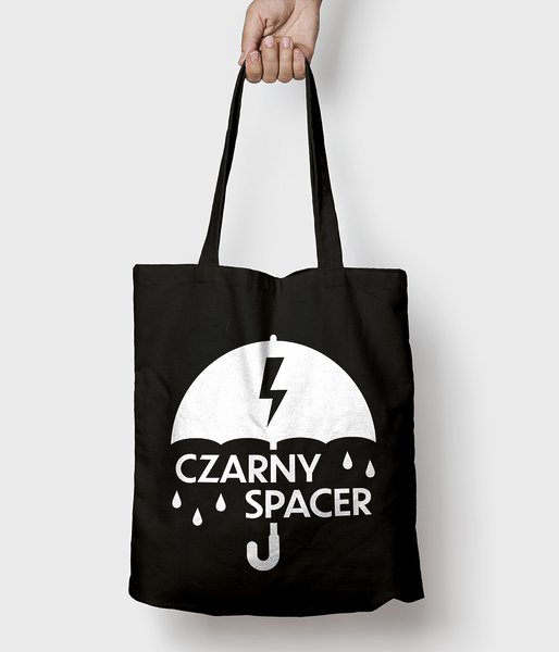 Czarny Spacer - torba bawełniana