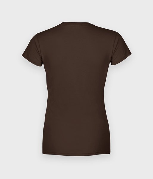 Damska koszulka (bez nadruku, gładka) - brązowa-2