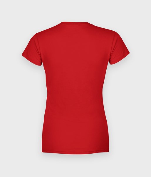 Damska koszulka (bez nadruku, gładka) - czerwona-2