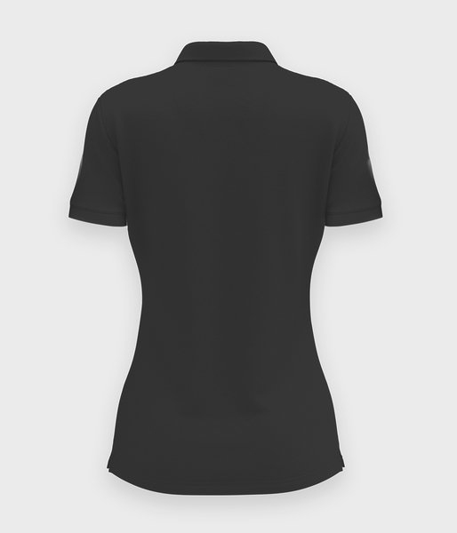 Damska koszulka polo (bez nadruku, gładka) - czarna-2