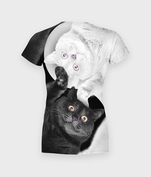 damska Yin yang kitty - koszulka damska fullprint-2