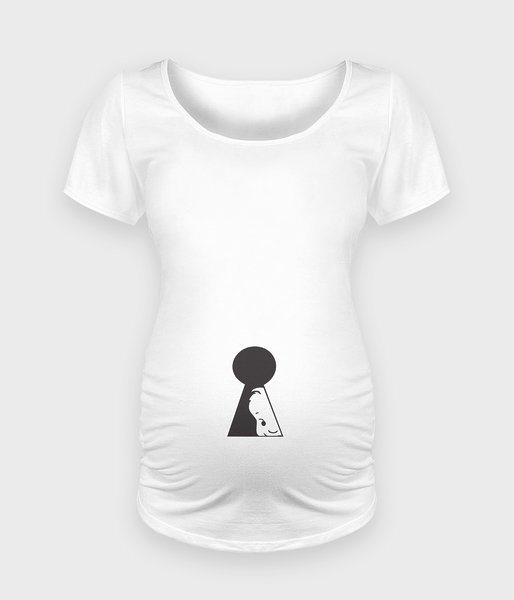 Dziurka od klucza - Ciąża - koszulka damska ciążowa - oversize