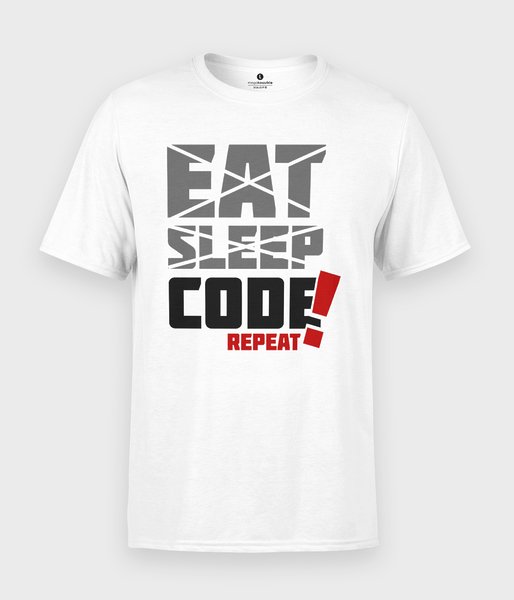 Eat Sleep Code Repeat - koszulka męska