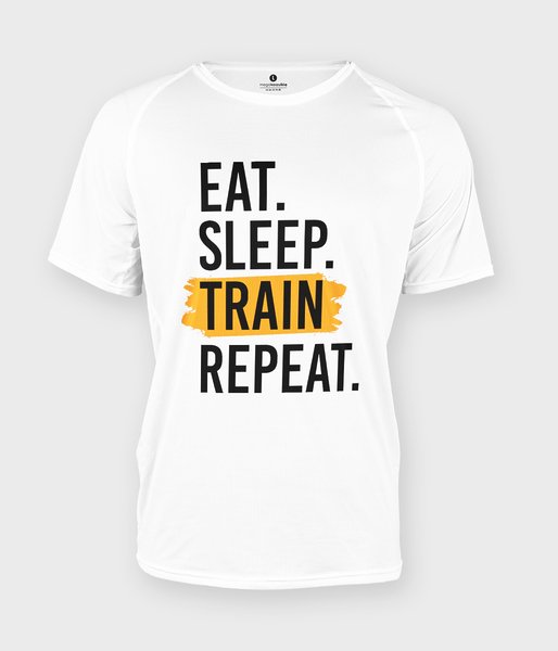 Eat Sleep Train Repeat - koszulka męska sportowa
