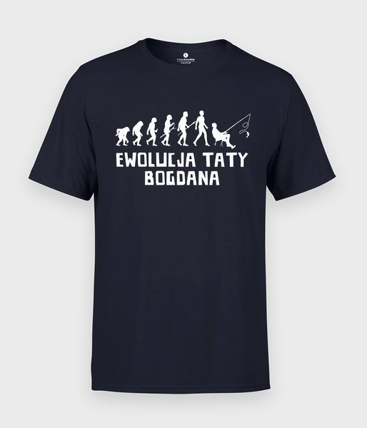 Ewolucja taty wędkarza - koszulka męska