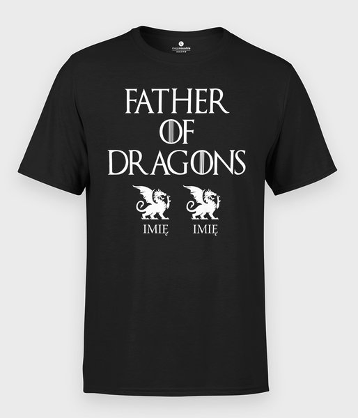 Father of Dragons + imię - koszulka męska