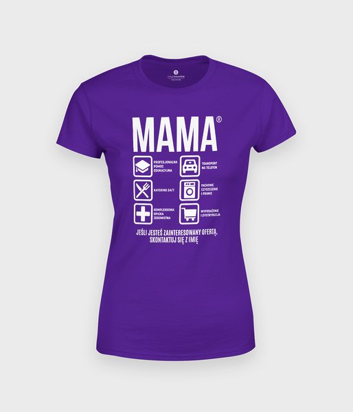 Firma MAMA (+ IMIĘ) - koszulka damska