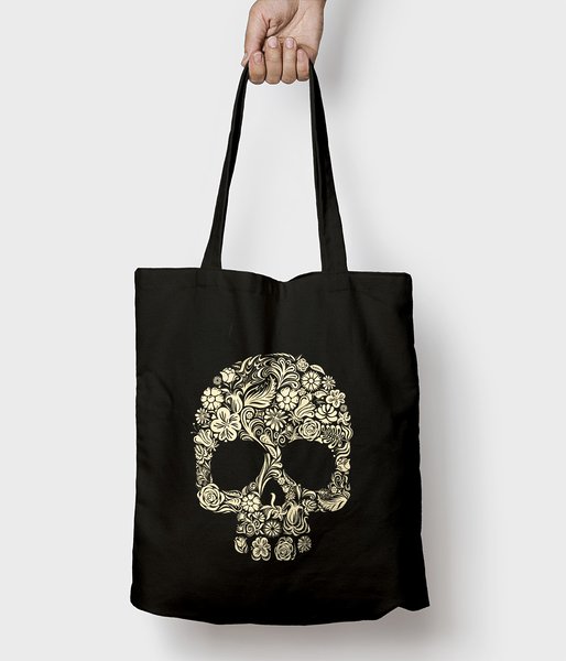 Flower Skull - torba bawełniana