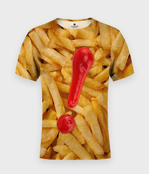 Frytki z ketchupem - koszulka męska fullprint