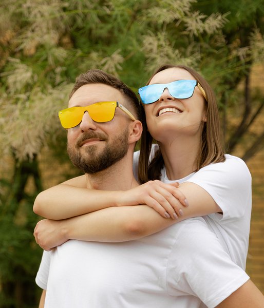 Good vibes only - okulary przeciwsłoneczne drewniane-2