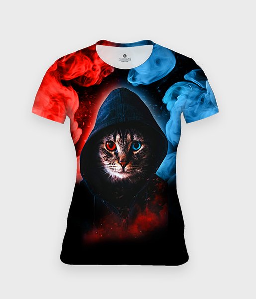 Hacker Cat - koszulka damska fullprint