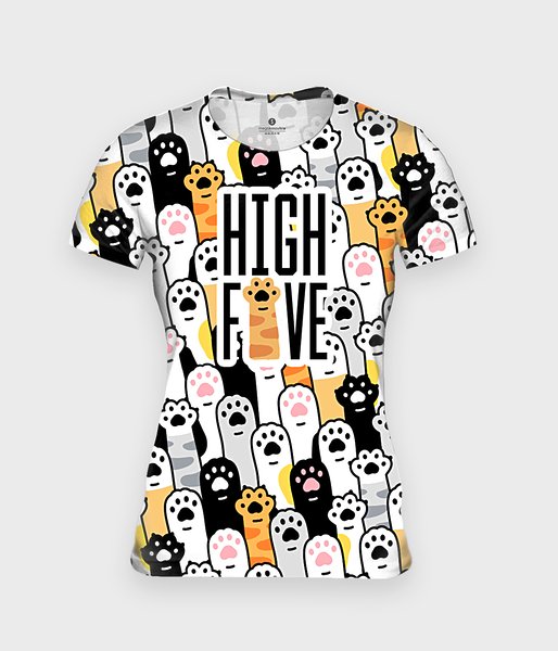 High five paw  - koszulka damska fullprint